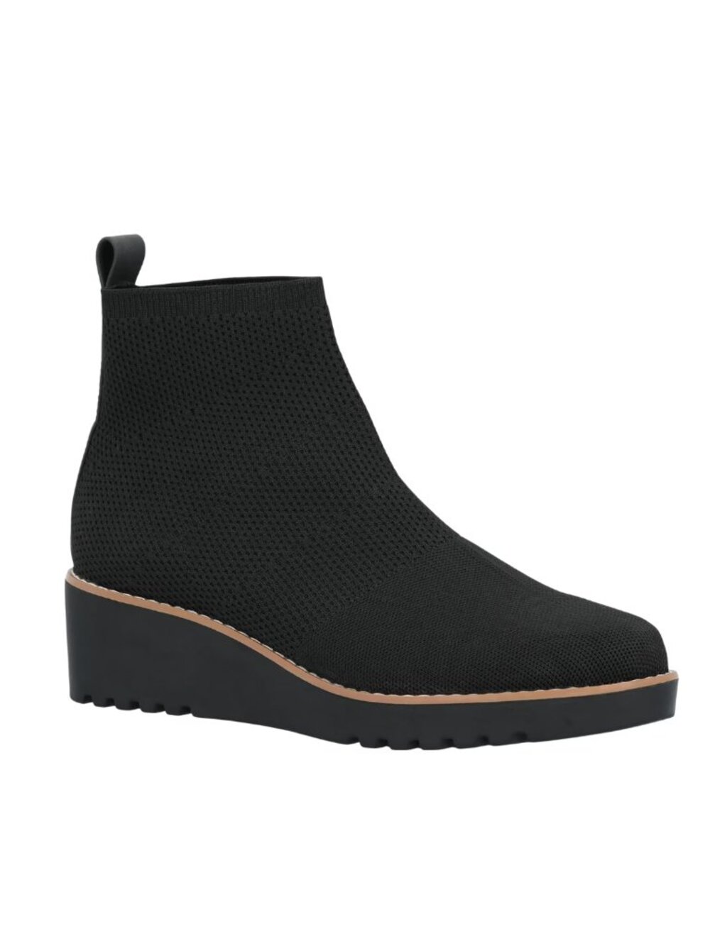 Time and Tru Women's Comfort Knit Wedge Booties